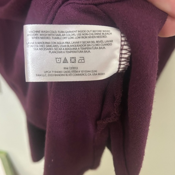 BANANA REPUBLIC | Oversized Crew Neck Top in Purple, Size Small - Picture 5 of 6